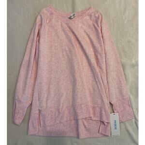 RBX ACTIVE Women's Studio French Terry Sweatshirt Size XL Pink Heathered NEW